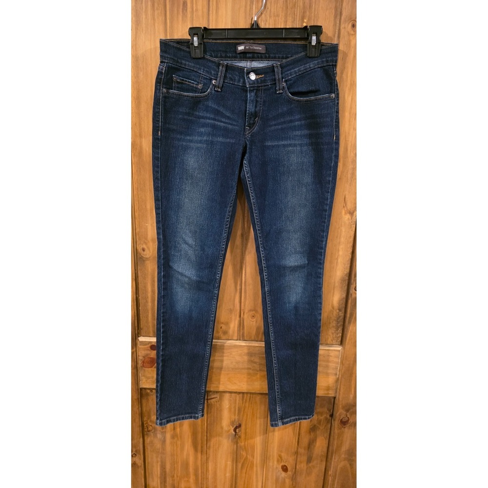 Levi's Skinny Jeans Womens 8 Blue Five Pocket Design Faded Denim Medium Washed